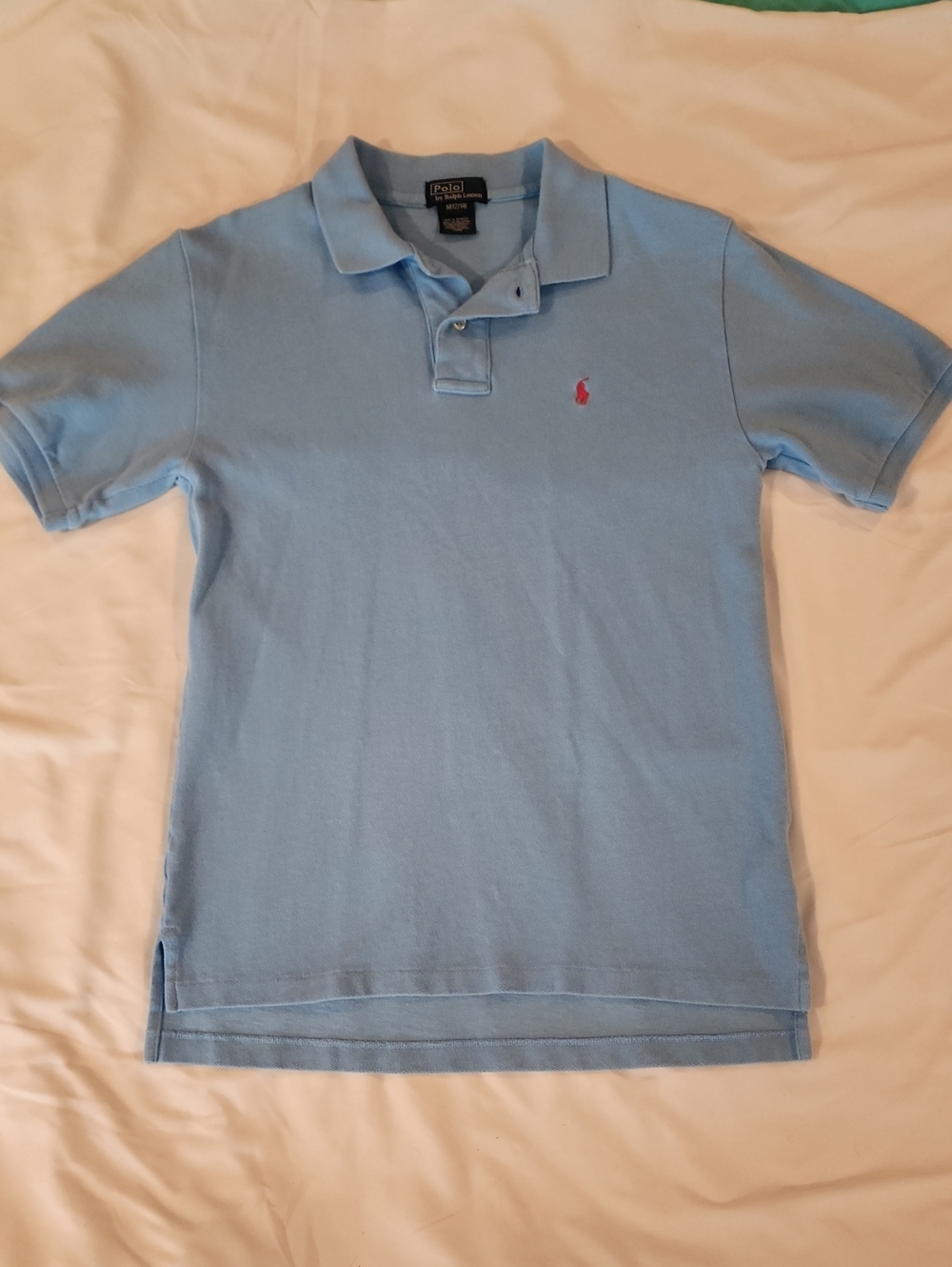Ralph Lauren Polo Kids Light Blue Polo Shirt - Size Medium 12/14